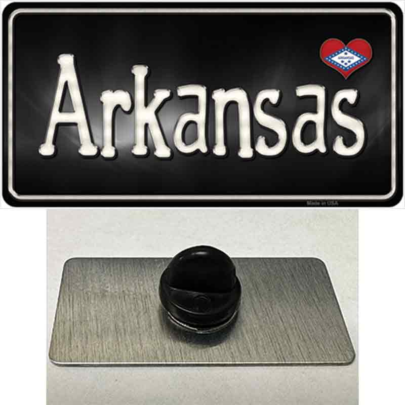 PIN-LP-9442 1.5 x 0.75 in. Arkansas Flag Script Novelty Rectangle Metal Hat Pin