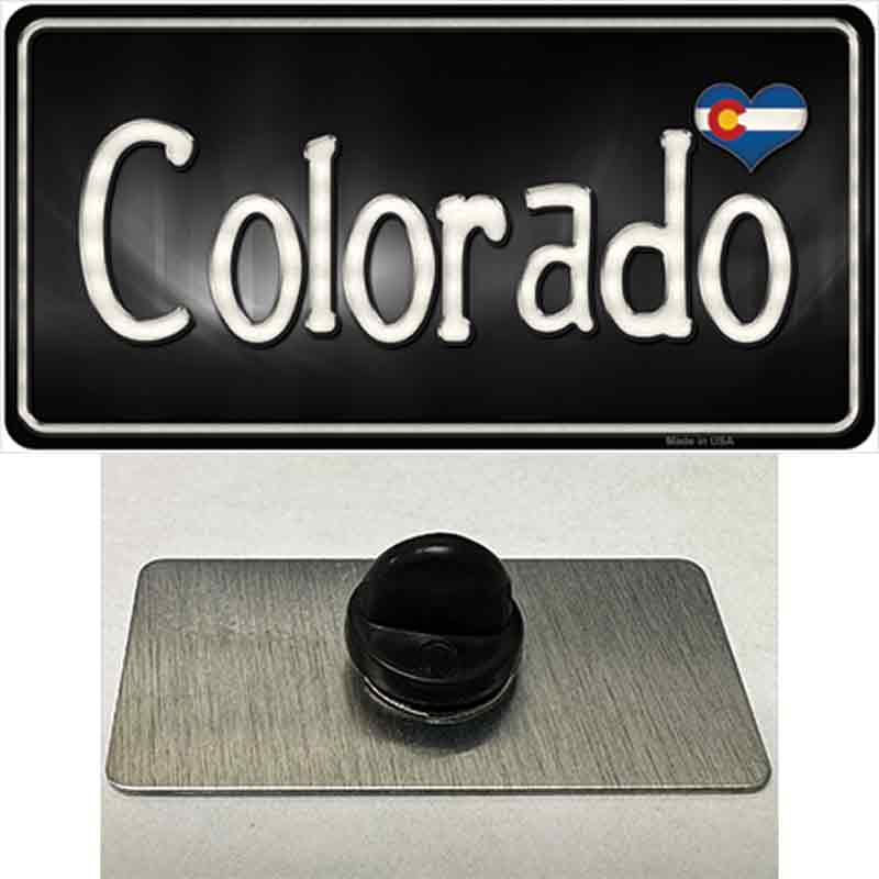PIN-LP-9444 1.5 x 0.75 in. Colorado Flag Script Novelty Rectangle Metal Hat Pin