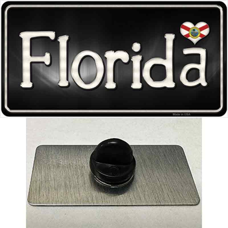PIN-LP-9447 1.5 x 0.75 in. Florida Flag Script Novelty Rectangle Metal Hat Pin