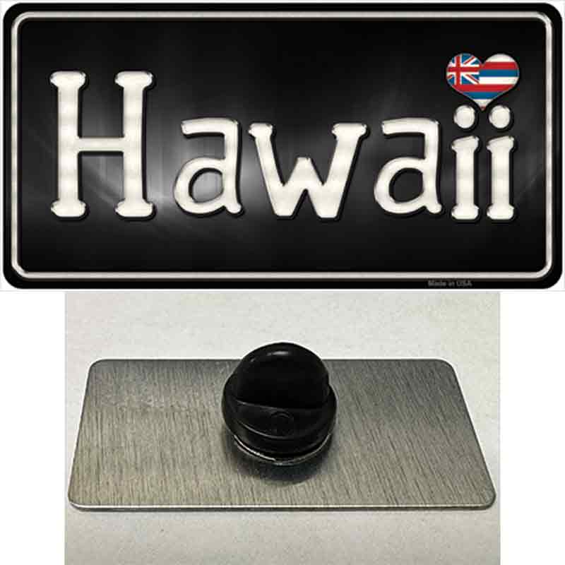 PIN-LP-9449 1.5 x 0.75 in. Hawaii Flag Script Novelty Rectangle Metal Hat Pin