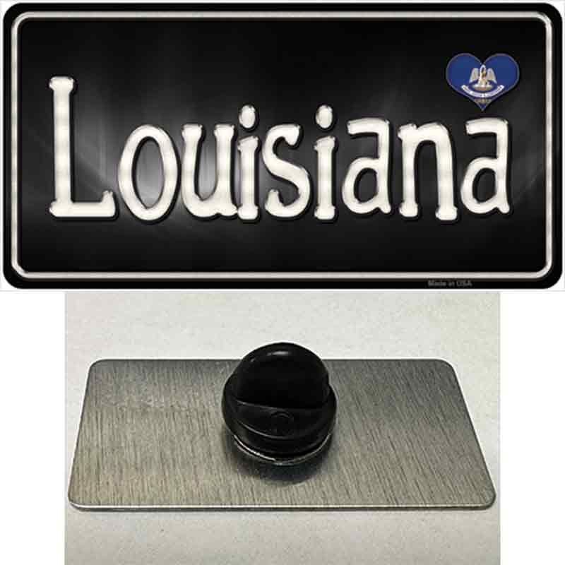 PIN-LP-9456 1.5 x 0.75 in. Louisiana Flag Script Novelty Rectangle Metal Hat Pin
