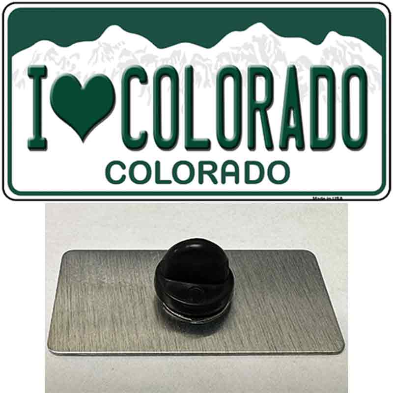 PIN-LP-9931 1.5 x 0.75 in. I Love Colorado Novelty Rectangle Metal Hat Pin