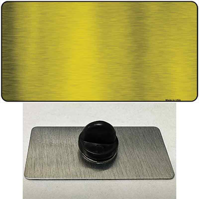 PIN-LPC-1003 1.5 x 0.75 in. Yellow Metallic Solid Novelty Rectangle Metal Hat Pin