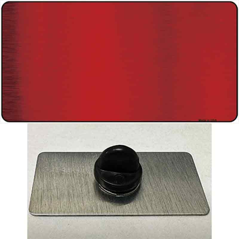 PIN-LPC-1005 1.5 x 0.75 in. Red Metallic Solid Novelty Rectangle Metal Hat Pin