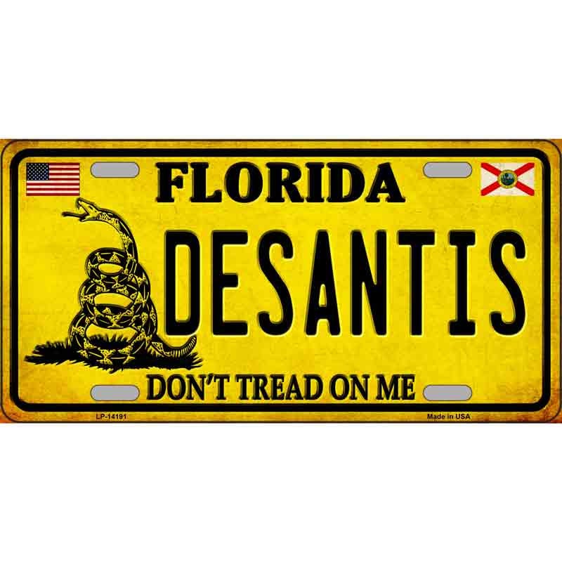 LP-14191 12 x 6 in. Desantis Florida Dont Tread on Me Novelty Metal License Plate