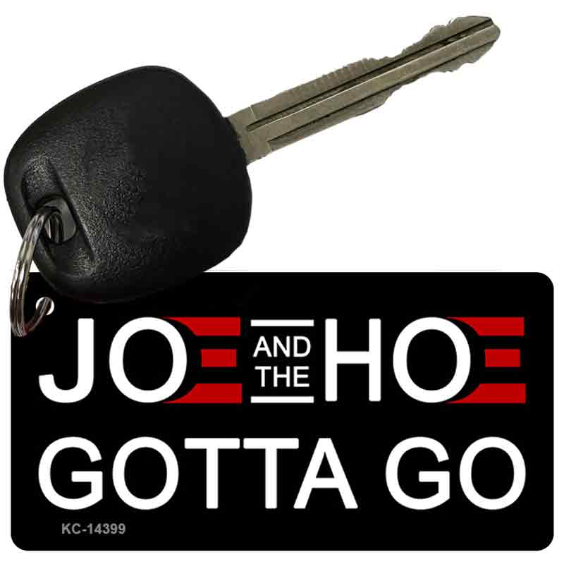 KC-14399 3 x 1.5 in. Joe & the Hoe Novelty Rectangle Metal Key Chain
