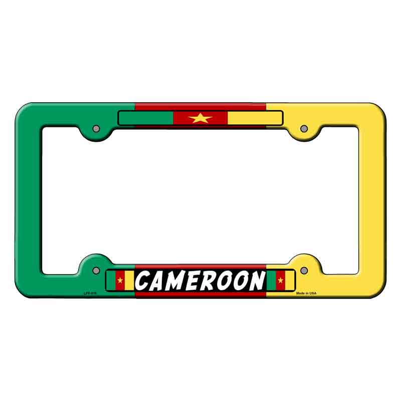 LPF-519 6 x 12 in. Cameroon Flag Novelty Rectangle Metal License Plate Frame