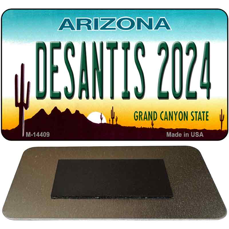 M-14409 3.5 x 2 in. Desantis 2024 Arizona Novelty Rectangle Metal Magnet