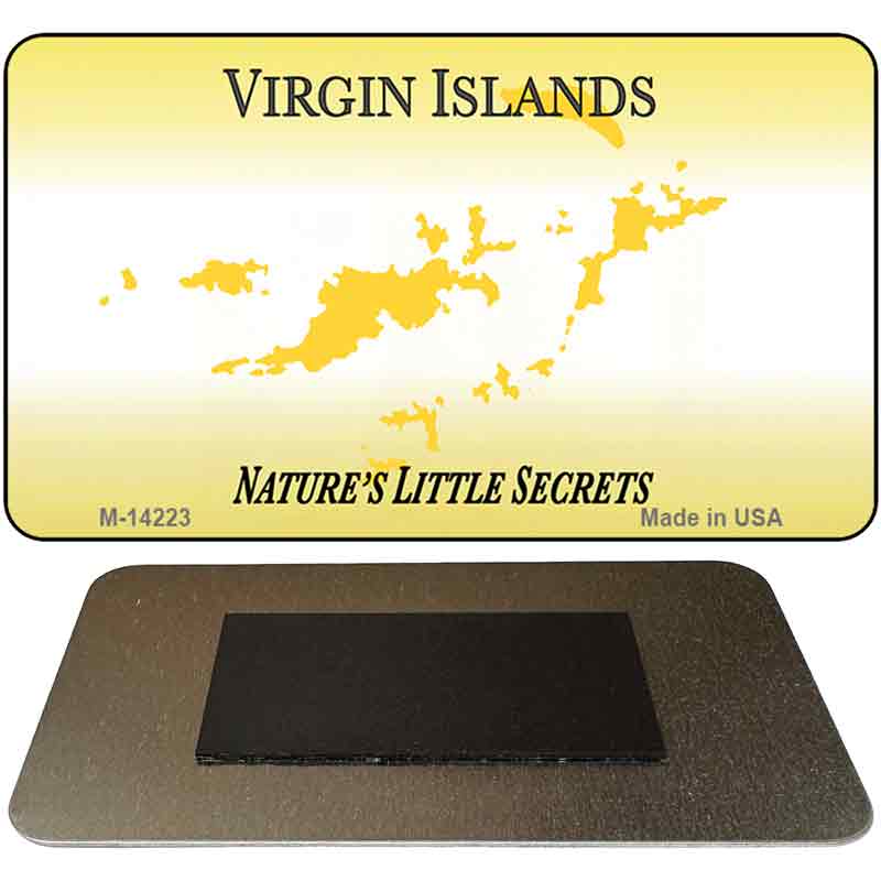 M-14223 3.5 x 2 in. Virgin Islands Blank Novelty Rectangle Metal Magnet