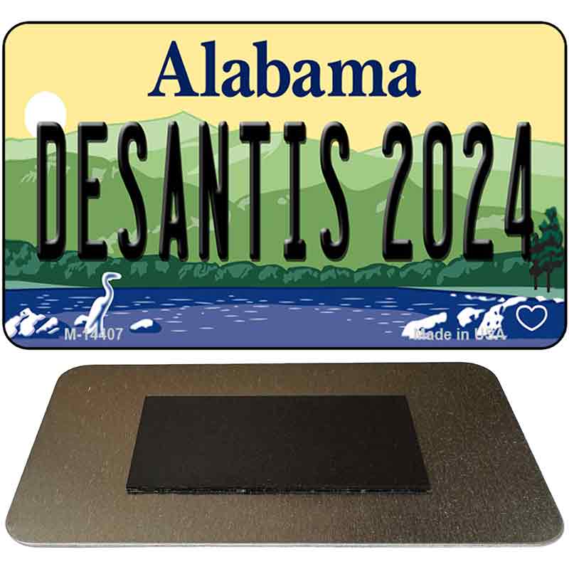 M-14407 3.5 x 2 in. Desantis 2024 Alabama Novelty Rectangle Metal Magnet