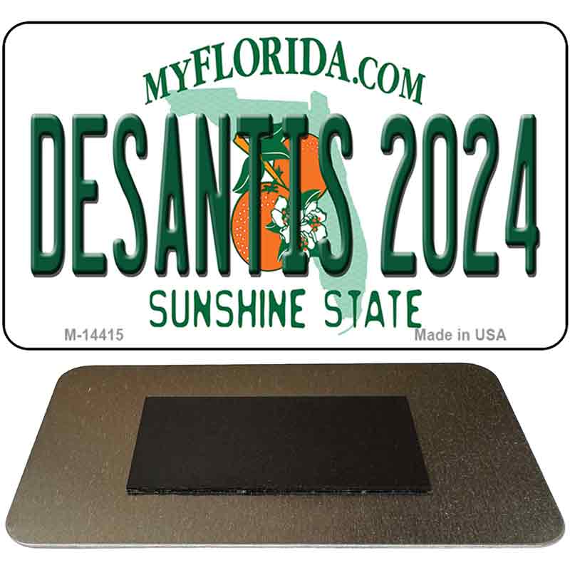 M-14415 3.5 x 2 in. Desantis 2024 Florida Novelty Rectangle Metal Magnet