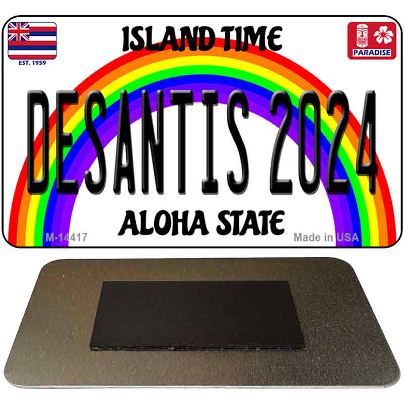 M-14417 3.5 x 2 in. Desantis 2024 Hawaii Novelty Rectangle Metal Magnet