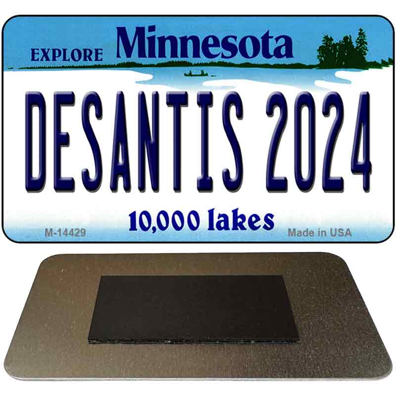 M-14429 3.5 x 2 in. Desantis 2024 Minnesota Novelty Rectangle Metal Magnet