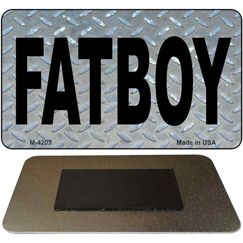 M-4203 3.5 x 2 in. Fatboy Diamond Novelty Rectangle Metal Magnet