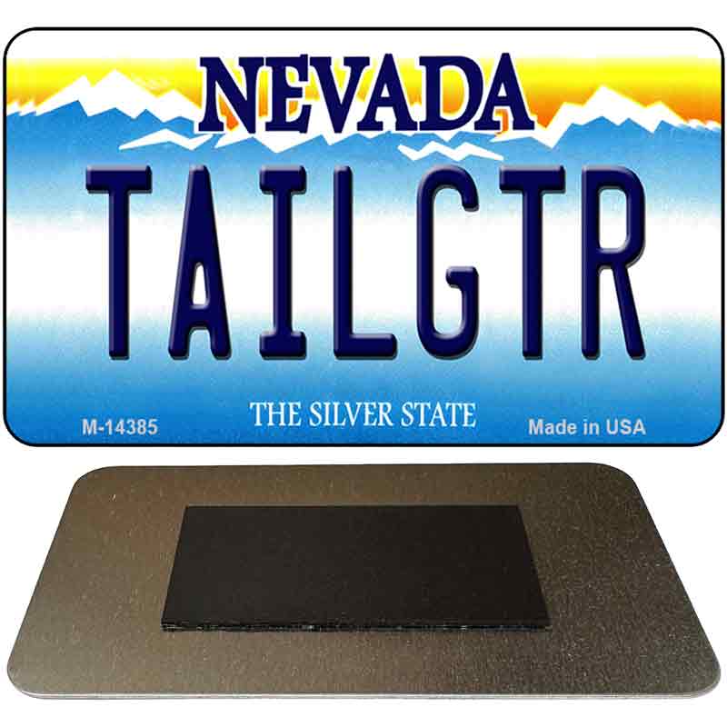 M-14385 3.5 x 2 in. Tailgtr Nevada Novelty Rectangle Metal Magnet