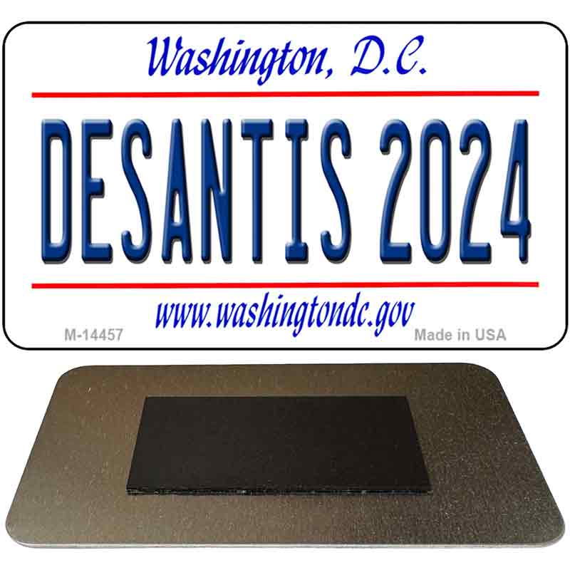 M-14457 3.5 x 2 in. Desantis 2024 Washington DC Novelty Rectangle Metal Magnet