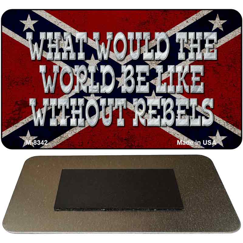 M-8342 3.5 x 2 in. What Would The World Novelty Rectangle Metal Magnet