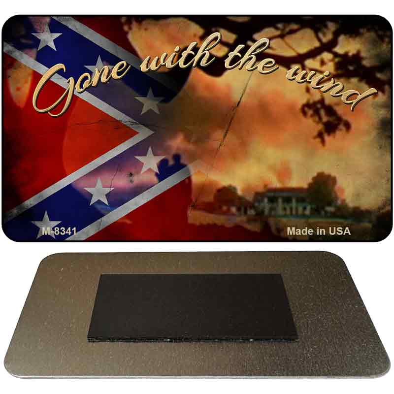 M-8341 3.5 x 2 in. Gone with The Wind Novelty Rectangle Metal Magnet
