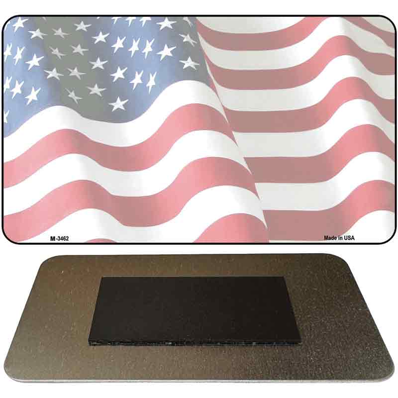 M-3462 3.5 x 2 in. Faded Old Glory Novelty Rectangle Metal Magnet