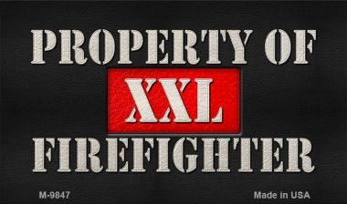 SMART BLONDE Property of Firefighter Novelty Metal Magnet M-9847