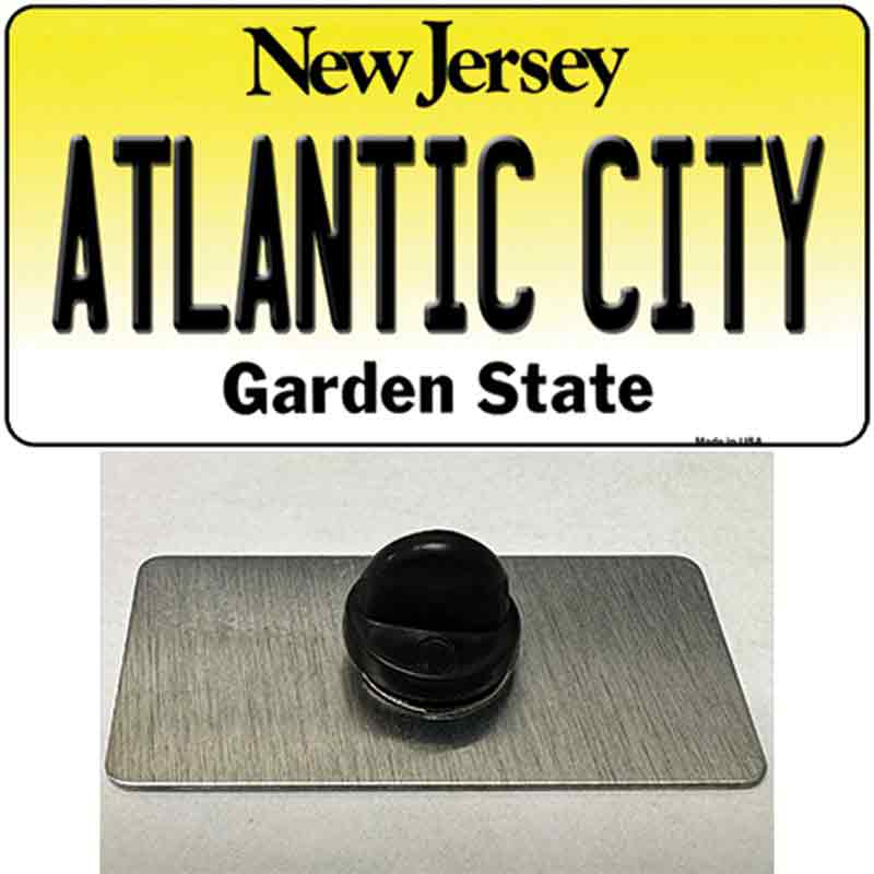 1.5 x 0.75 in. Atlantic City Jersey Novelty Rectangle Metal Hat Pin