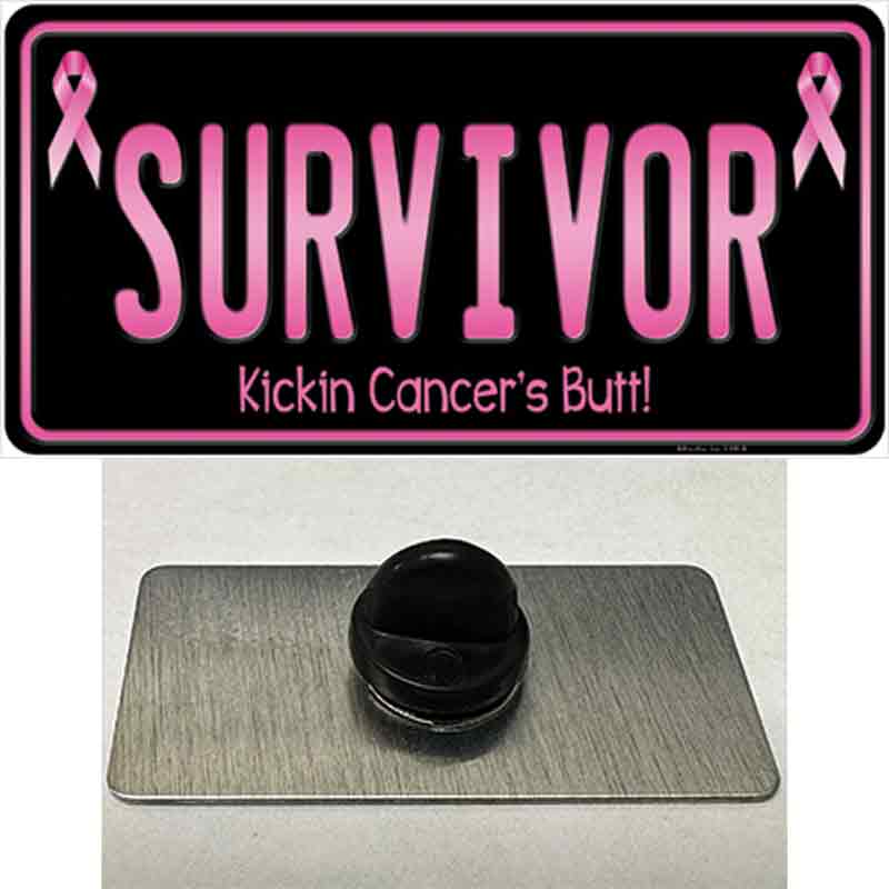 PIN-LP-10228 1.5 x 0.75 in. Survivor Novelty Rectangle Metal Hat Pin