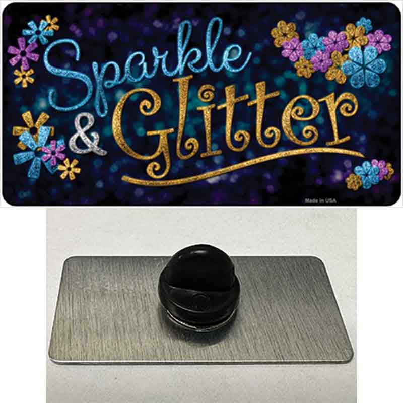 PIN-LP-10336 1.5 x 0.75 in. Sparkle & Glitter Novelty Rectangle Metal Hat Pin