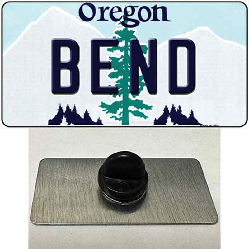 PIN-LP-10345 1.5 x 0.75 in. Bend Oregon Novelty Rectangle Metal Hat Pin