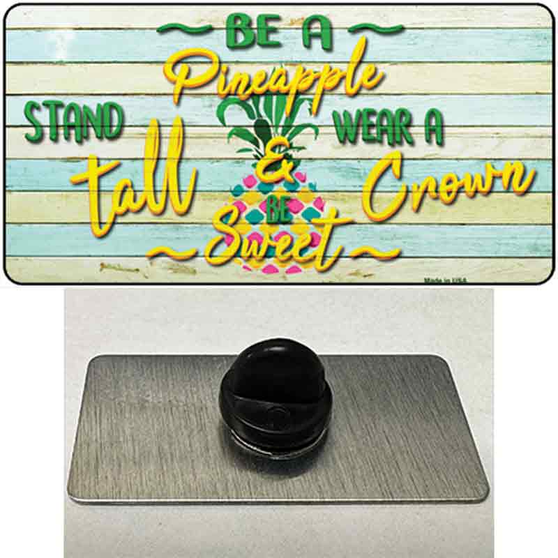 PIN-LP-11865 1.5 x 0.75 in. Be A Pineapple Novelty Rectangle Metal Hat Pin