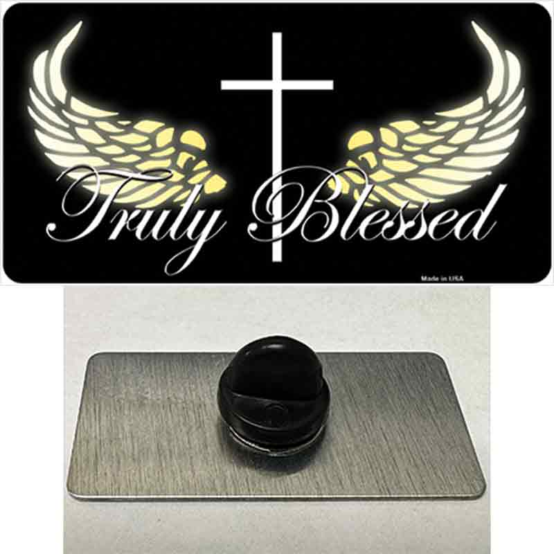 PIN-LP-11940 1.5 x 0.75 in. Truly Blessed Novelty Rectangle Metal Hat Pin