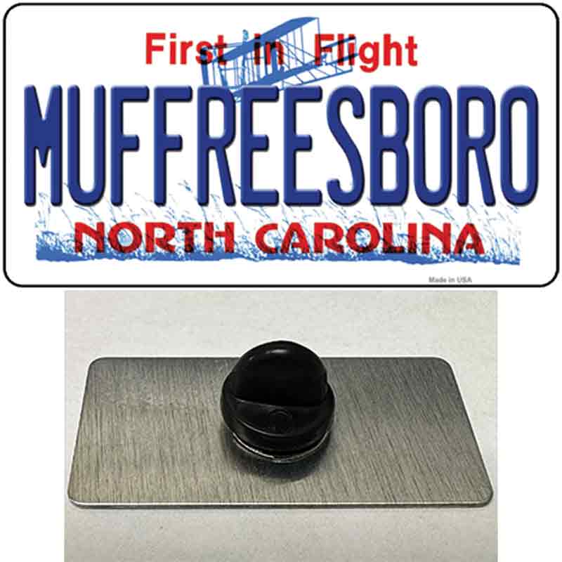 PIN-LP-12111 1.5 x 0.75 in. Muffreesboro North Carolina State Novelty Rectangle Metal Hat Pin