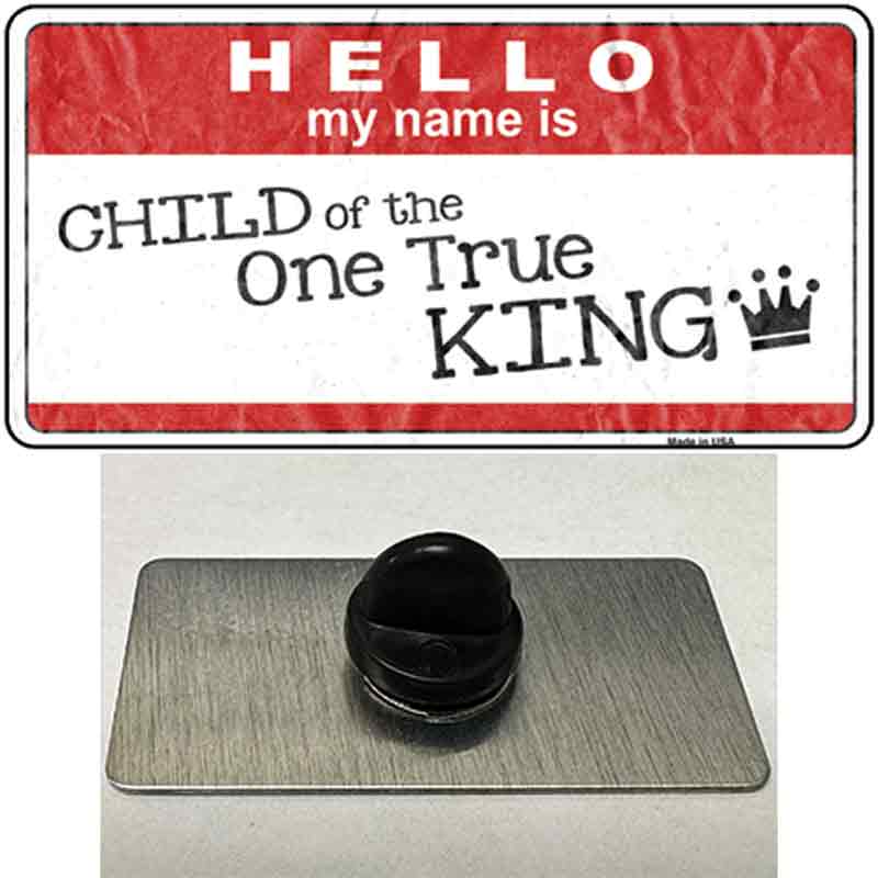 PIN-LP-12204 1.5 x 0.75 in. One True King Novelty Rectangle Metal Hat Pin