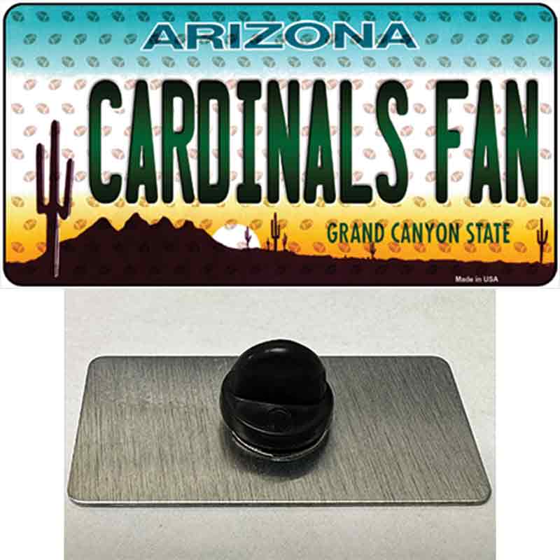 PIN-LP-10753 1.5 x 0.75 in. Cardinals Fan Arizona Novelty Rectangle Metal Hat Pin -  Smart Blonde