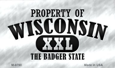 Picture of Smart Blonde M-9790 Property Of Wisconsin Novelty Metal Magnet - 9 x 12 in.