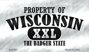 Property of Wisconsin Novelty Metal Magnet M-9790
