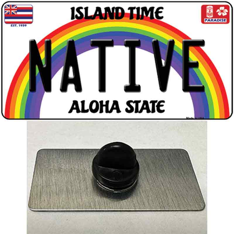 PIN-LP-12561 1.5 x 0.75 in. Native Hawaii Novelty Rectangle Metal Hat Pin