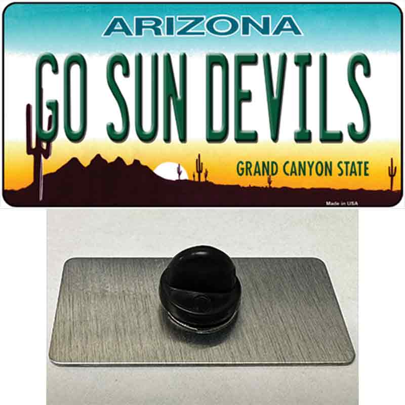 PIN-LP-12628 1.5 x 0.75 in. Go Sun Devils Novelty Rectangle Metal Hat Pin
