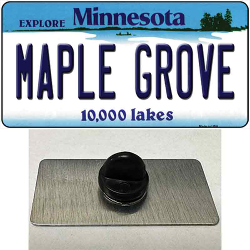 PIN-LP-11042 1.5 x 0.75 in. Maple Grove Minnesota State Novelty Rectangle Metal Hat Pin