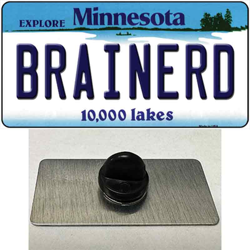 PIN-LP-11045 1.5 x 0.75 in. Brainerd Minnesota State Novelty Rectangle Metal Hat Pin