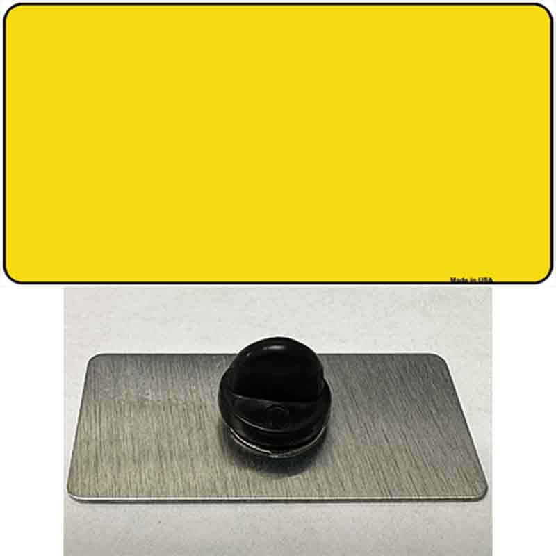 PIN-LP-2360 1.5 x 0.75 in. Yellow Solid Novelty Rectangle Metal Hat Pin