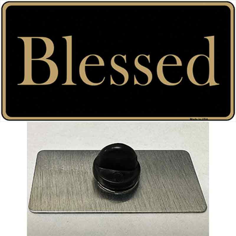 PIN-LP-248 1.5 x 0.75 in. Blessed Gold Novelty Rectangle Metal Hat Pin