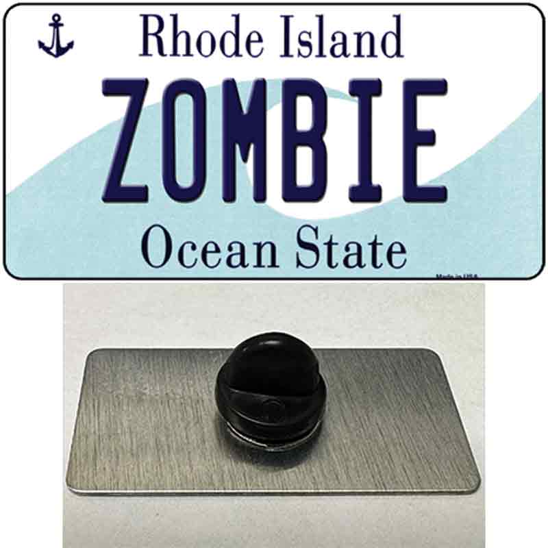 PIN-LP-11203 1.5 x 0.75 in. Zombie Rhode Island State Novelty Rectangle Metal Hat Pin