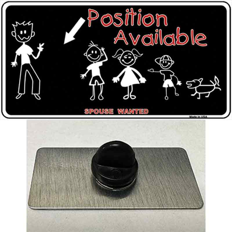 PIN-LP-4778 1.5 x 0.75 in. Position Available Novelty Rectangle Metal Hat Pin