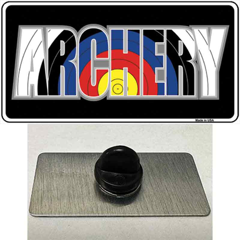 PIN-LP-4787 1.5 x 0.75 in. Archery Novelty Rectangle Metal Hat Pin
