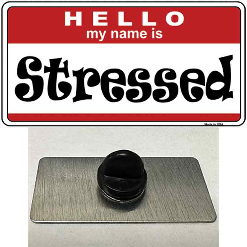 PIN-LP-5188 1.5 x 0.75 in. Stressed Novelty Rectangle Metal Hat Pin