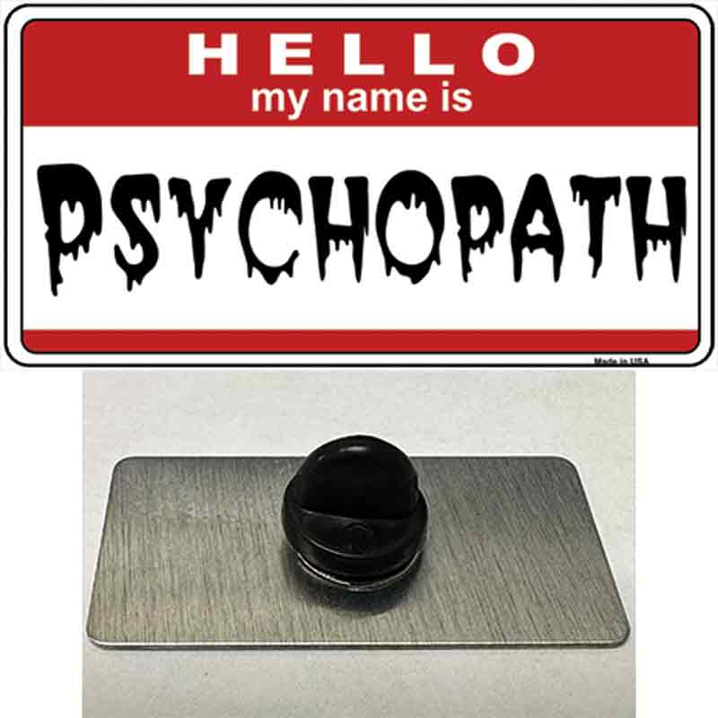 PIN-LP-5195 1.5 x 0.75 in. Psychopath Novelty Rectangle Metal Hat Pin
