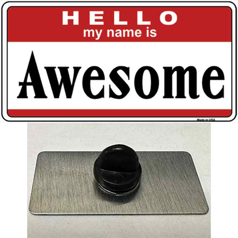 PIN-LP-5197 1.5 x 0.75 in. Awesome Novelty Rectangle Metal Hat Pin