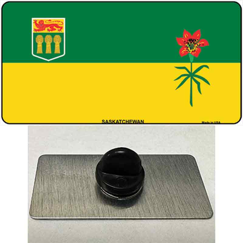 PIN-LP-5215 1.5 x 0.75 in. Saskatchewan Flag Novelty Rectangle Metal Hat Pin