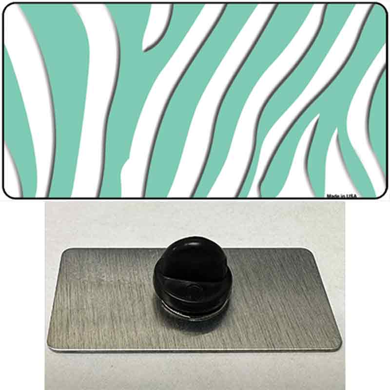 PIN-LP-2914 1.5 x 0.75 in. Mint White Zebra Novelty Rectangle Metal Hat Pin