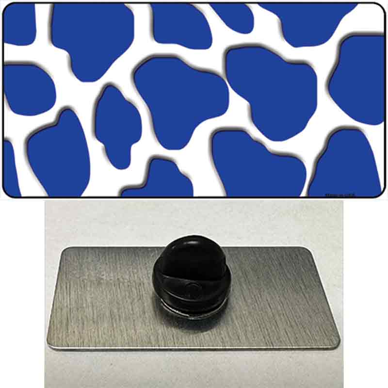 PIN-LP-2942 1.5 x 0.75 in. Blue & White Giraffe Novelty Rectangle Metal Hat Pin